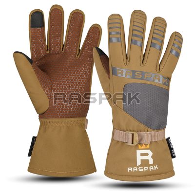 waterproof silicon printed ski gloves